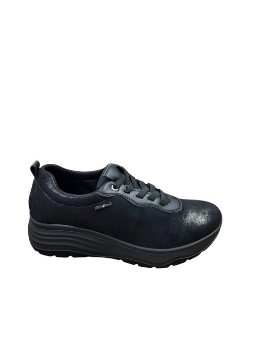 Sneakers ENVAL SOFT scarpa donna MADE IN ITALY in tessuto TEKFIT nero laminato