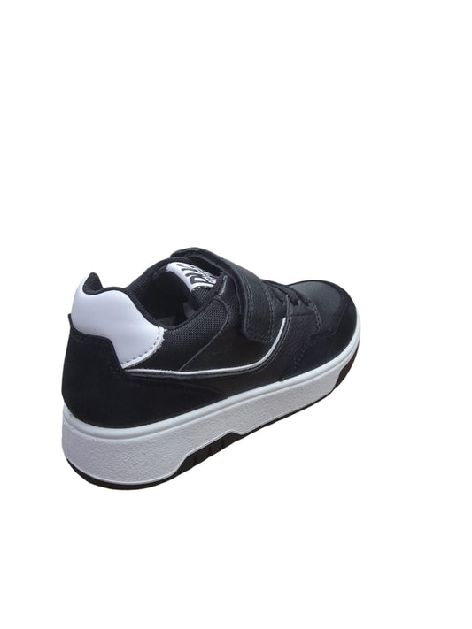 Sneaker PRIMIGI SPORT scarpa ginnastica da bambino in pelle/nappa bottolato nero