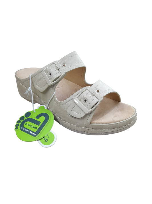 Scalzato AMARPIES scarpa/sandalo donna in pelle beige arena
