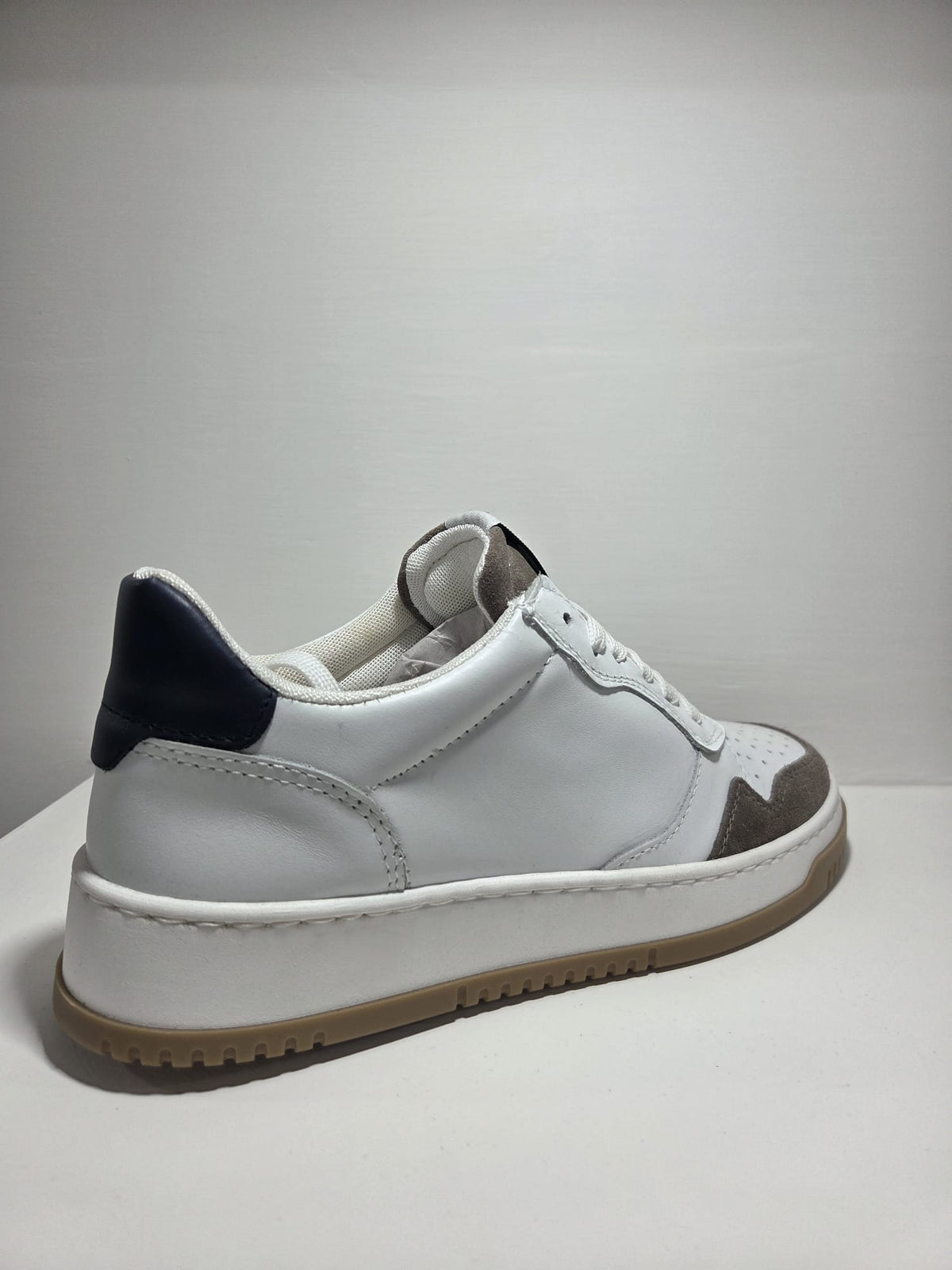Sneakers uomo in pelle bianco MVshoes calzature MADE IN ITALY