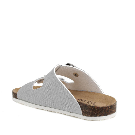Scalzato PRIMIGI scarpa/sandalo da bambina in laminato luxor argento