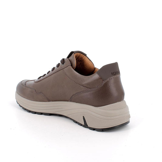 Sneakers IGI&CO scarpa sportiva/casual uomo MADE IN ITALY in pelle/vitello rag caffe