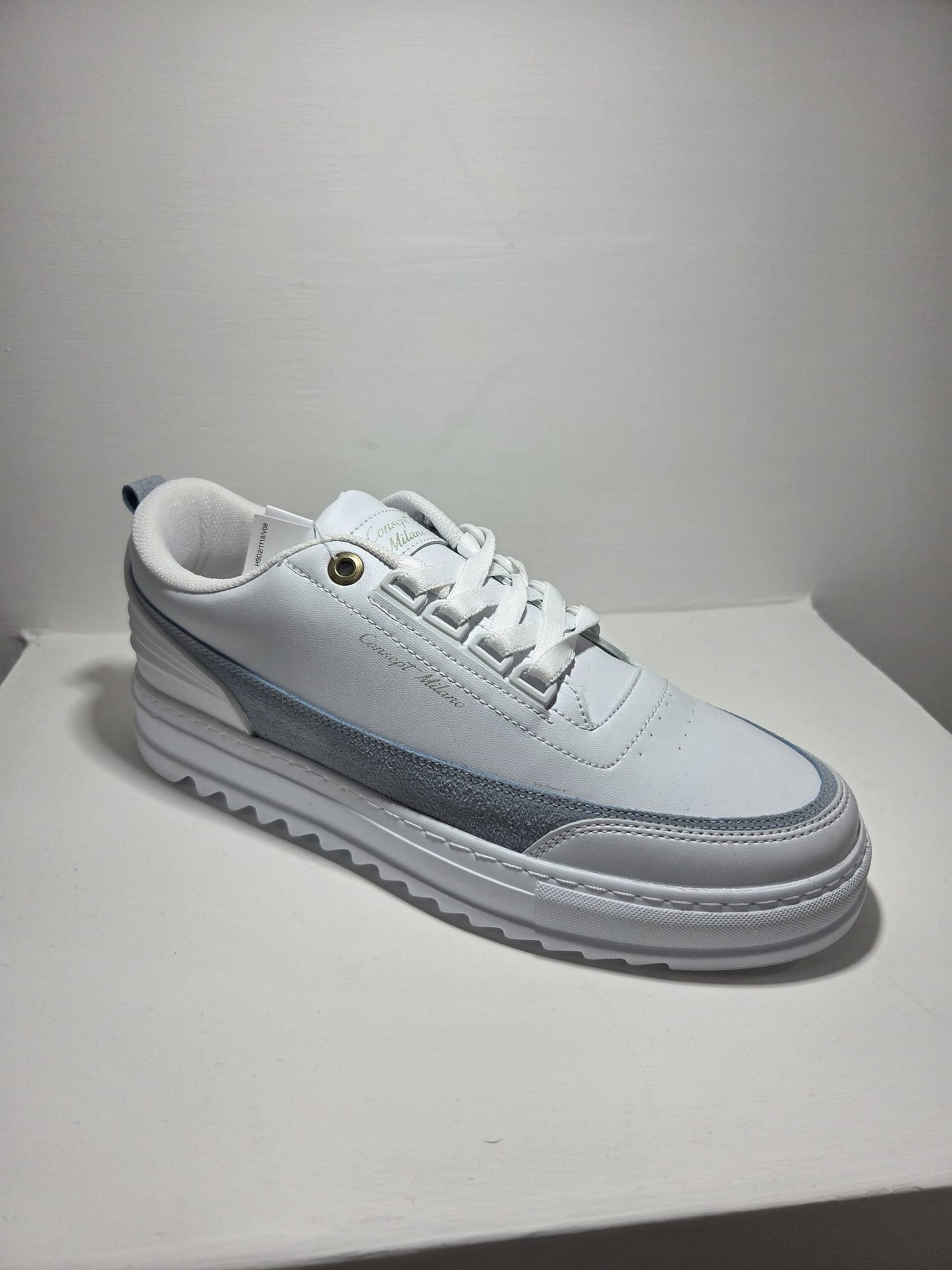 Sneakers Concept Milano scarpa sportiva uomo in pelle bianco