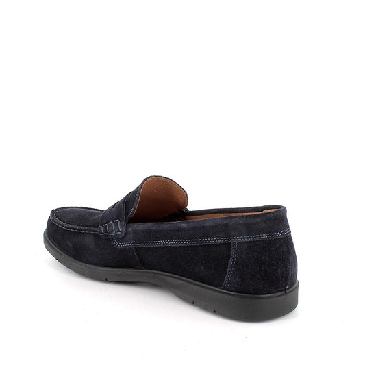 Mocassino IGI&CO scarpa da uomo MADE IN ITALY in camoscio special blu notte