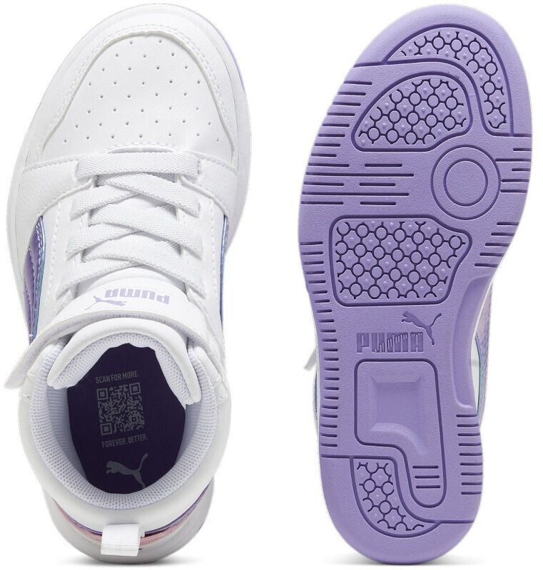 Puma Rebd V6 MidBouncySky AC+PS scarpa colletto rialzato bambina pelle bianca