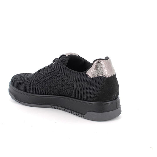 Sneakers IGI&CO scarpa donna MADE IN ITALY in tessuto Flyknit elasticizzato nero