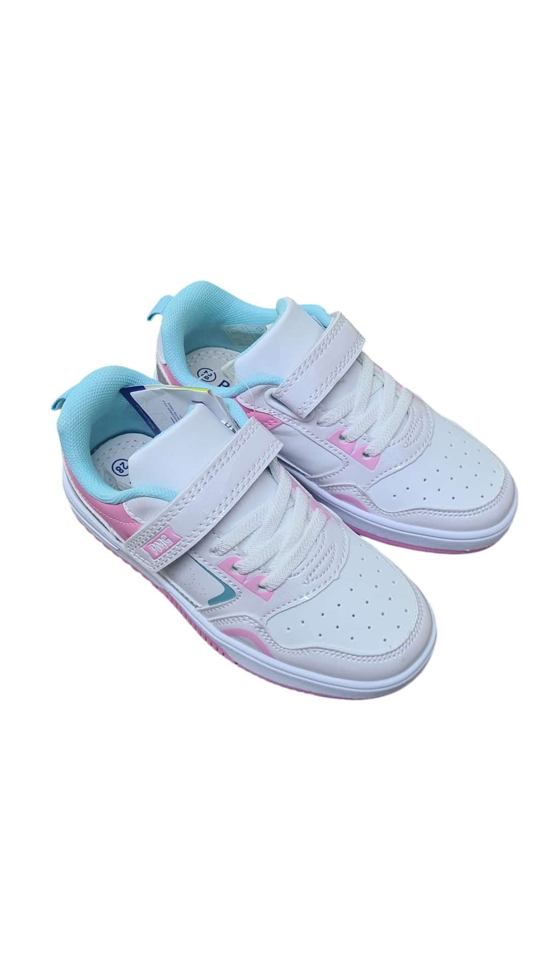 Sneaker PRIMIGI SPORT scarpa ginnastica da bambina in pelle e venice bianco a strappi