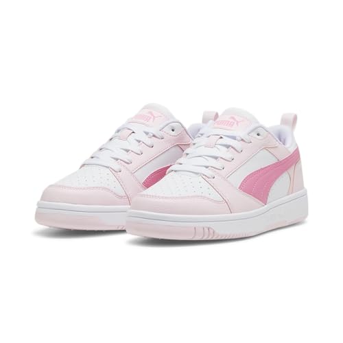 Sneaker PUMA REBOUND V6 LO AC+ PS scarpa da bambina in pelle rosa e bianca