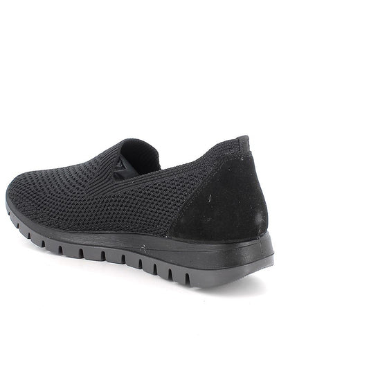 Mocassino IGI&CO scarpa donna MADE IN ITALY in tessuto Flyknit elasticizzato nero
