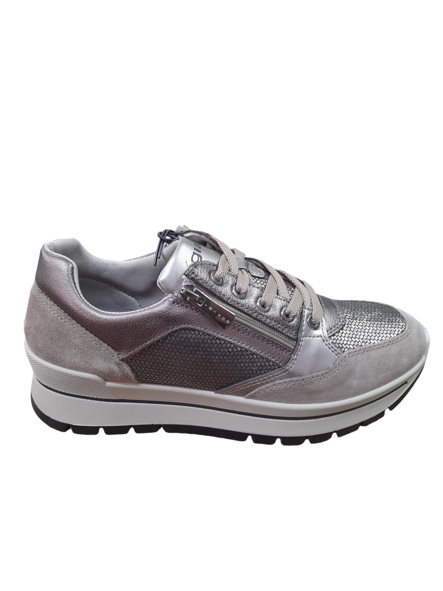 Sneakers IGI&CO scarpa sportiva donna MADE IN ITALY scamosciato max fango/beige