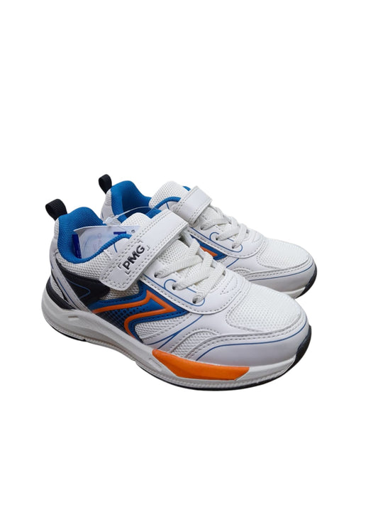 Sneaker PRIMIGI SPORT scarpa ginnastica da bambino in pelle/nappa e tela avorio