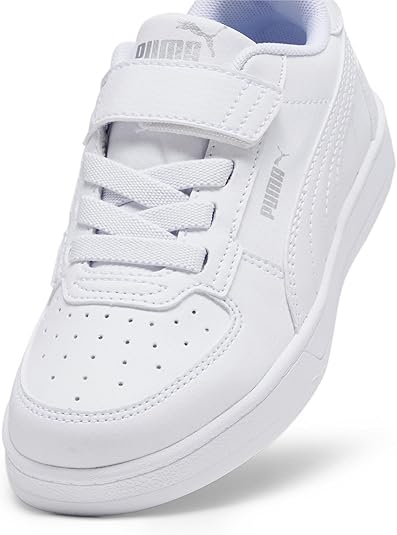 Sneaker PUMA CAVEN 2.0 AC + PS scarpa ginnastica bambino in pelle bianco con strappo