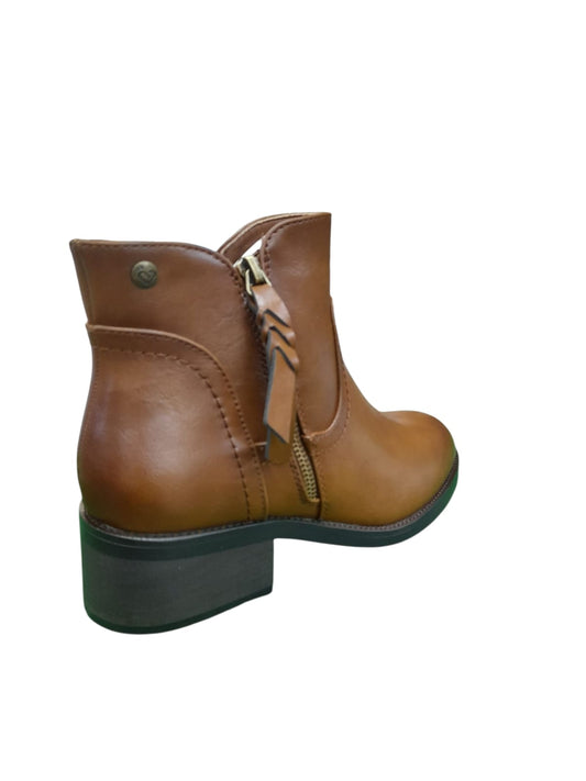 Tronchetto AMARPIES stivaletto linea confort donna in pelle color cuoio spazzolato