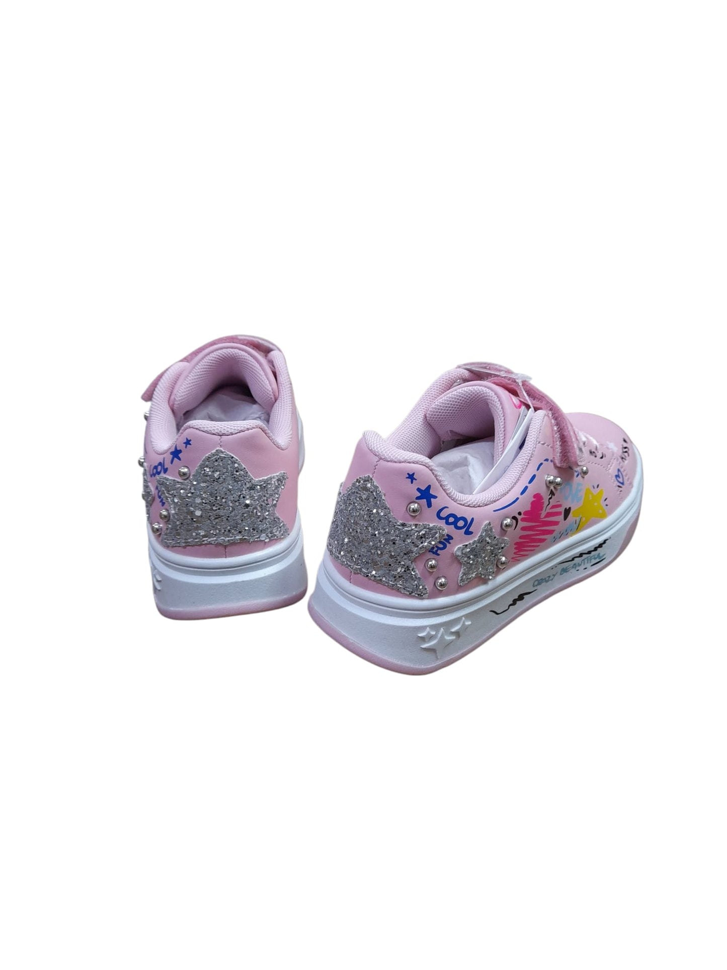 Sneaker PRIMIGI SPORT scarpa ginnastica da bambina in pelle rosa a strappi