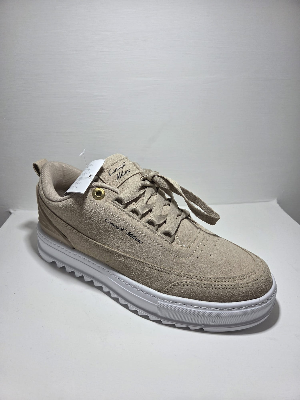 Sneakers Concept Milano scarpa sportiva uomo in camoscio beige