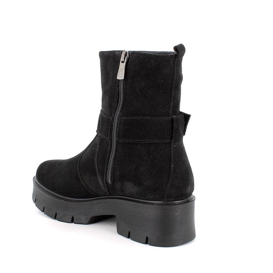 Tronchetto IGI&CO Stivale donna MADE IN ITALY in camoscio super nero