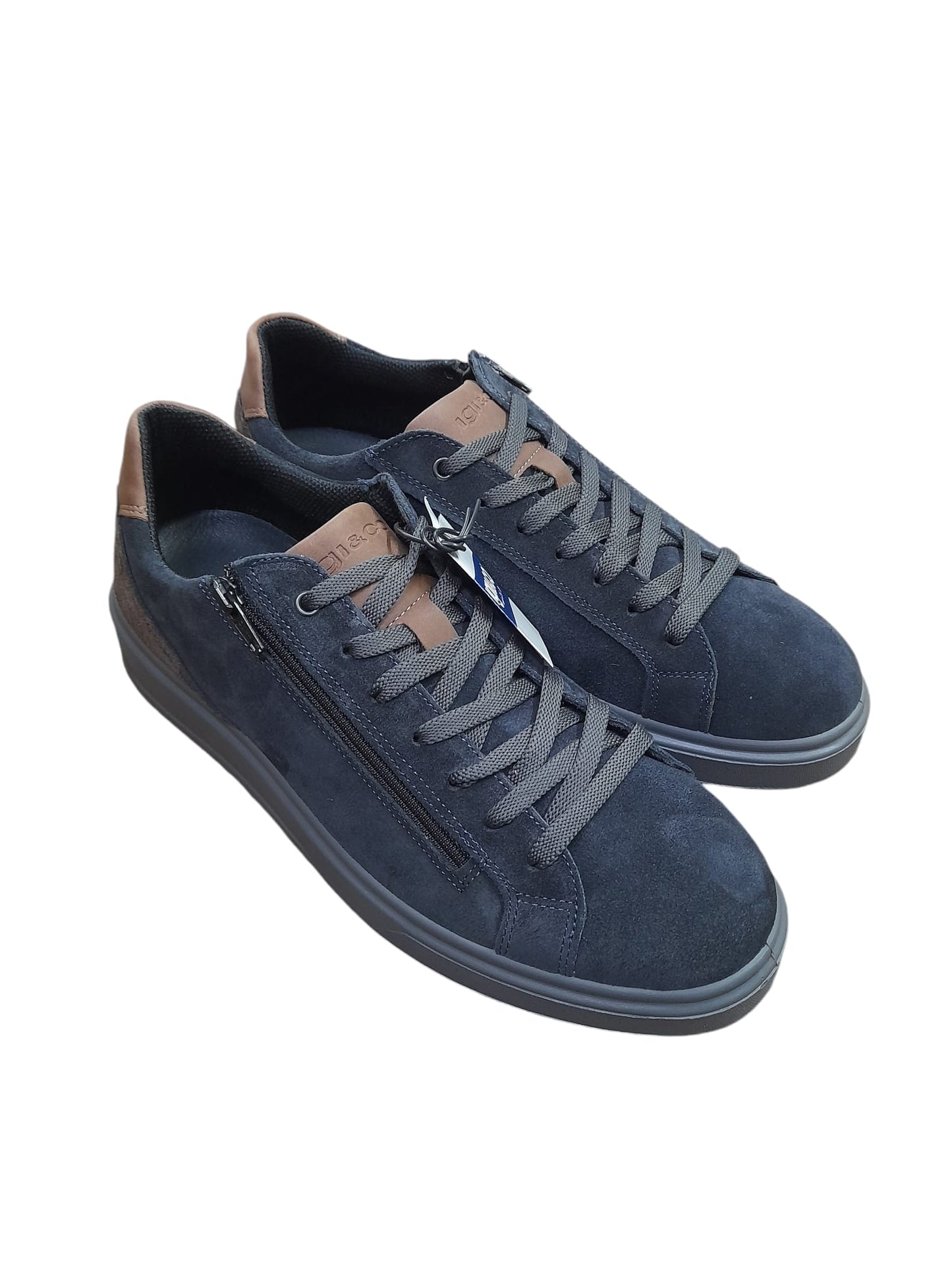 Sneakers IGI&CO scarpa sportiva uomo MADE IN ITALY in scamosciato special blu notte