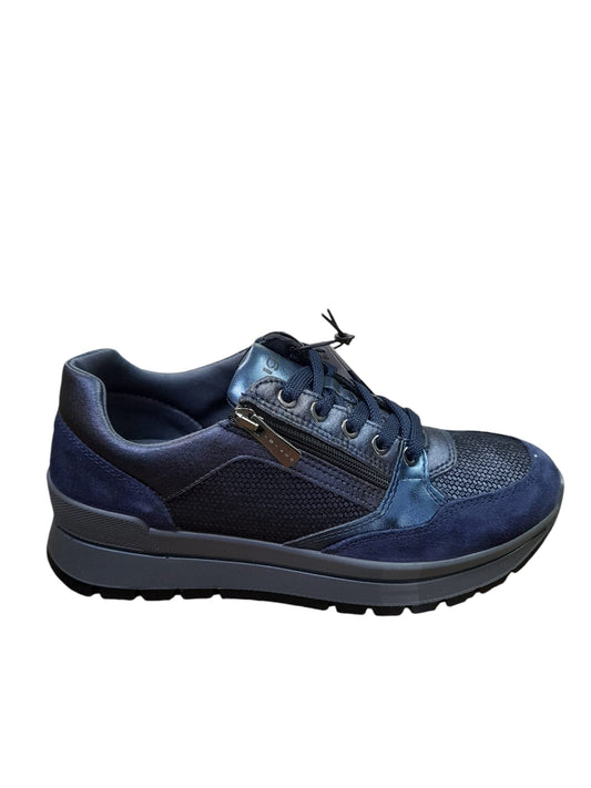 Sneakers IGI&CO scarpa sportiva donna MADE IN ITALY scamosciato max blu oceano