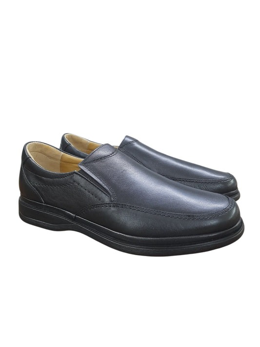 Mocassino linea confort ANTONELLO morbidone uomo MADE IN SPAIN pelle/nappa soft nero
