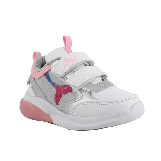 Sneakers PRIMIGI MERMAID MAGIC scarpa ginnastica bambina in pelle bianca con luci