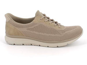 Sneakers ENVAL SOFT scarpa uomo MADE IN ITALY tessuto elasticizzato Flyknit beige
