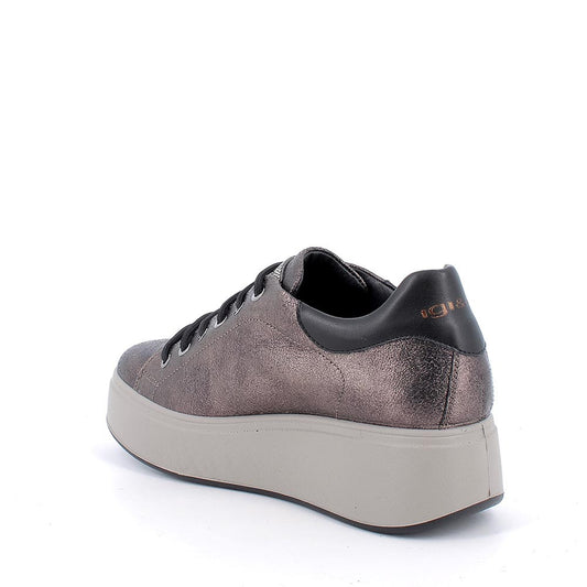 Sneakers IGI&CO PLATFORM scarpa donna a zeppa MADE IN ITALY pelle/vitello bronzo