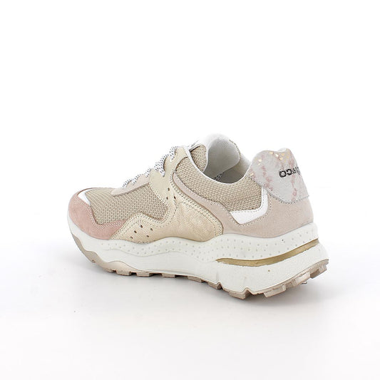 Sneakers IGI&CO scarpa donna MADE IN ITALY in camoscio e rete sabbia e skin