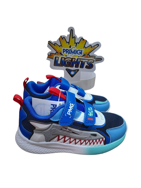 Sneakers PRIMIGI SPORT LIGHTS scarpa ginnastica da bambino in tessuto blu e azzurro