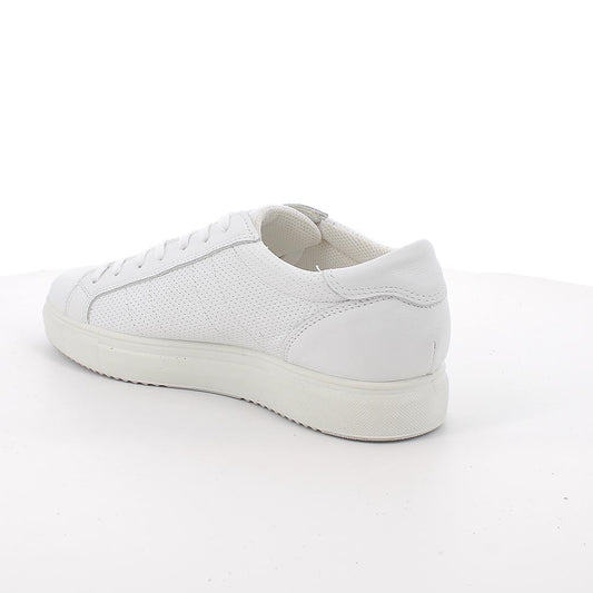 Sneakers IGI&CO scarpa sportiva uomo MADE IN ITALY in pelle fiore bottolato bianco