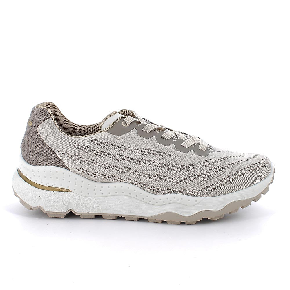 Sneakers IGI&CO scarpa donna MADE IN ITALY in tessuto Flyknit elasticizzato sabbia