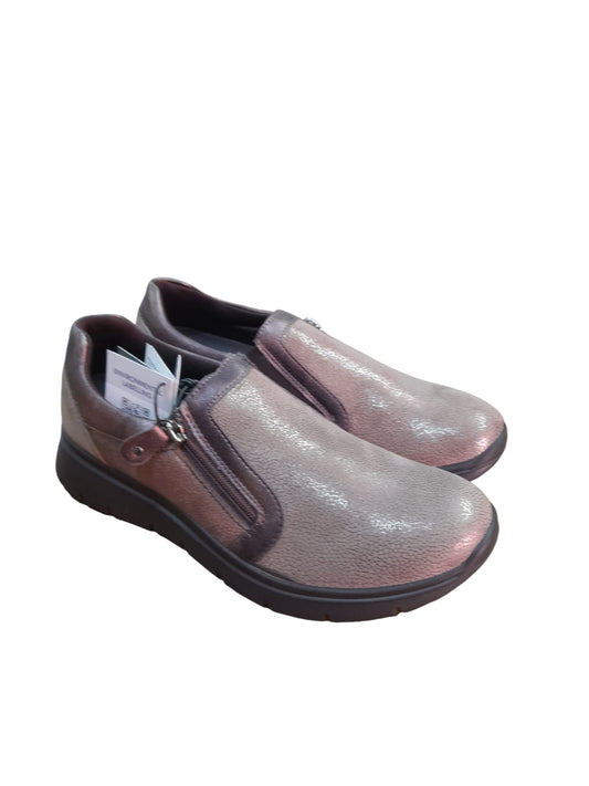 Sneaker ENVAL SOFT scarpa da donna con cerniera MADE IN ITALY tessuto flyknit taupe