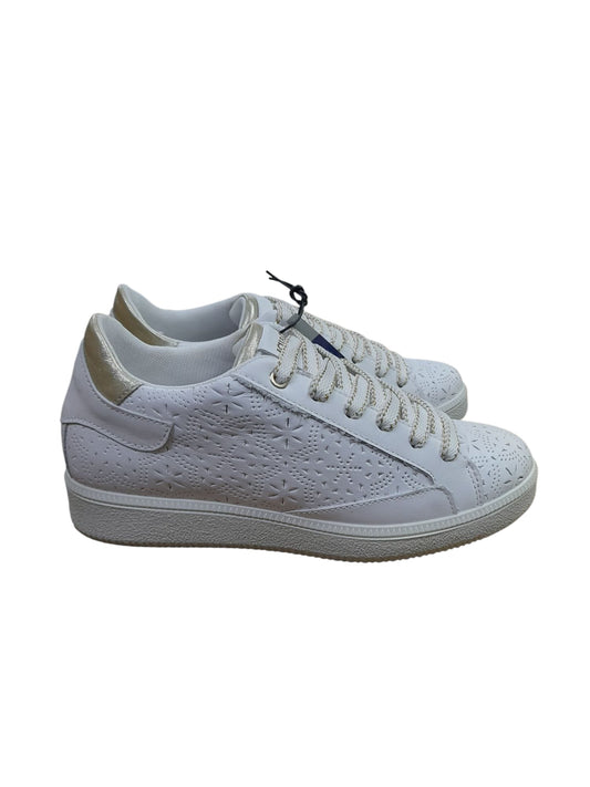 Sneakers IGI&CO scarpa sportiva donna MADE IN ITALY in pelle/nappa soft bianco bucato