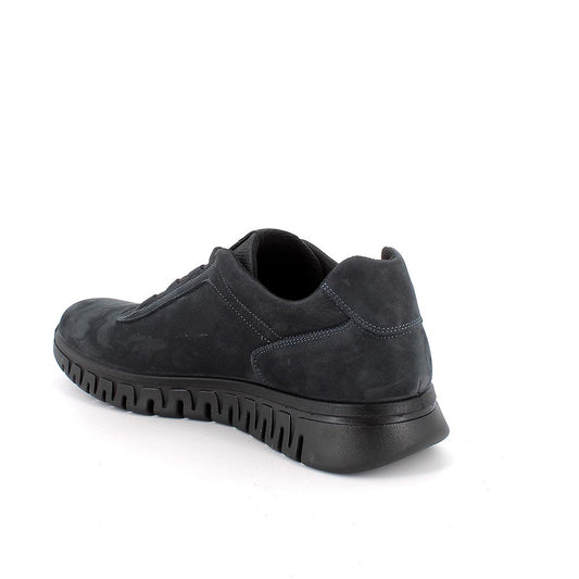 Sneakers IGI&CO scarpa sportiva uomo MADE IN ITALY in nabuk gum blu con memory foam