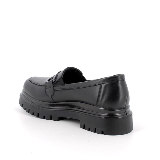 Mocassino IGI&CO scarpa donna casual MADE IN ITALY in pelle/nappa soft nero