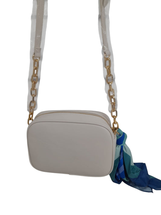 Borsa body-bag con tracolla IGI&CO in materiale pelle beige naturale con foulard