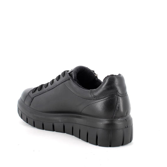 Sneaker IGI&CO scarpa donna casual MADE IN ITALY in pelle/nappa soft nero