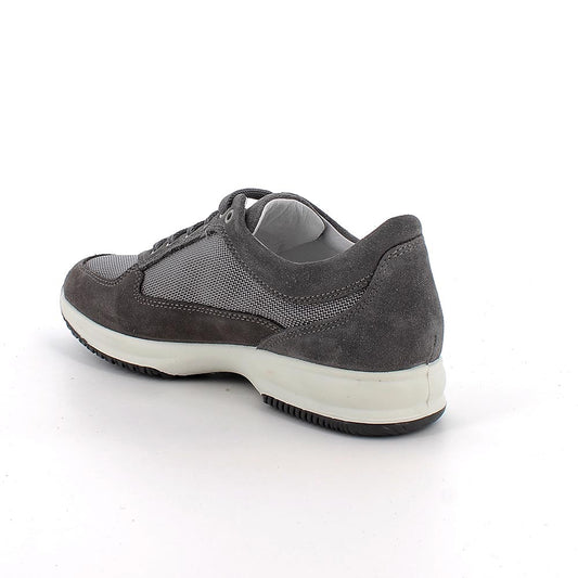 Scarpa IGI&CO Interactive uomo MADE IN ITALY in Camoscio e tessuto grigio asfalto