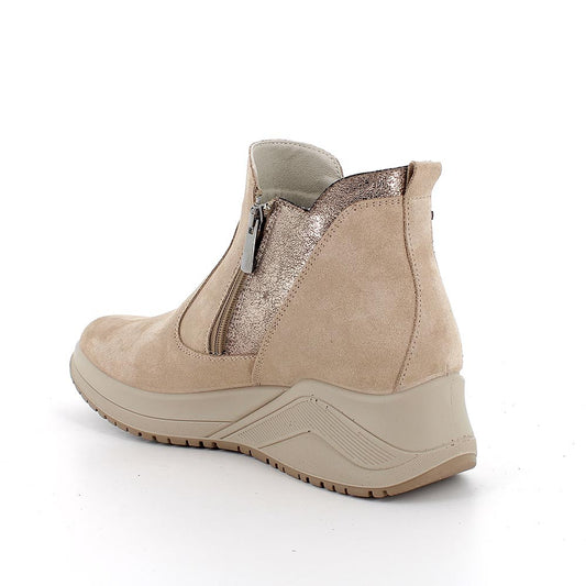 Tronchetto IGI&CO scarpotto/stivaletto donna MADE IN ITALY camoscio biscotto GORE-TEX