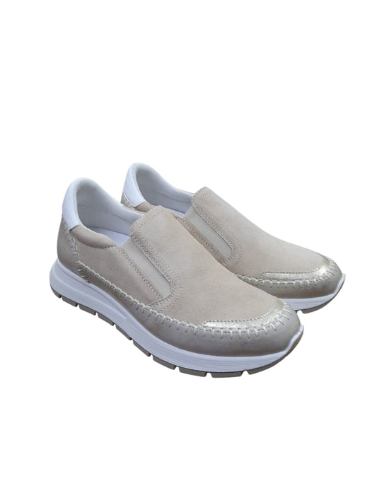 Mocassino IGI&CO scarpa linea confort e casual da donna MADE IN ITALY camoscio beige