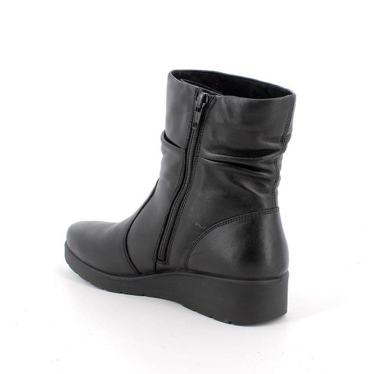 Tronchetto ENVAL SOFT stivaletto donna MADE IN ITALY in pelle/nappa soft nero