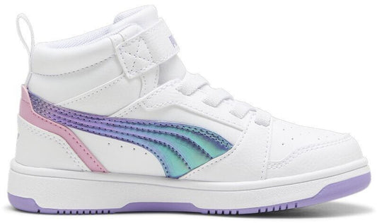 Puma Rebd V6 MidBouncySky AC+PS scarpa colletto rialzato bambina pelle bianca