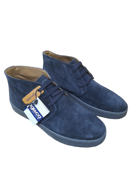 Polacchine IGI&CO scarpa da uomo casual MADE IN ITALY in camoscio special blu notte