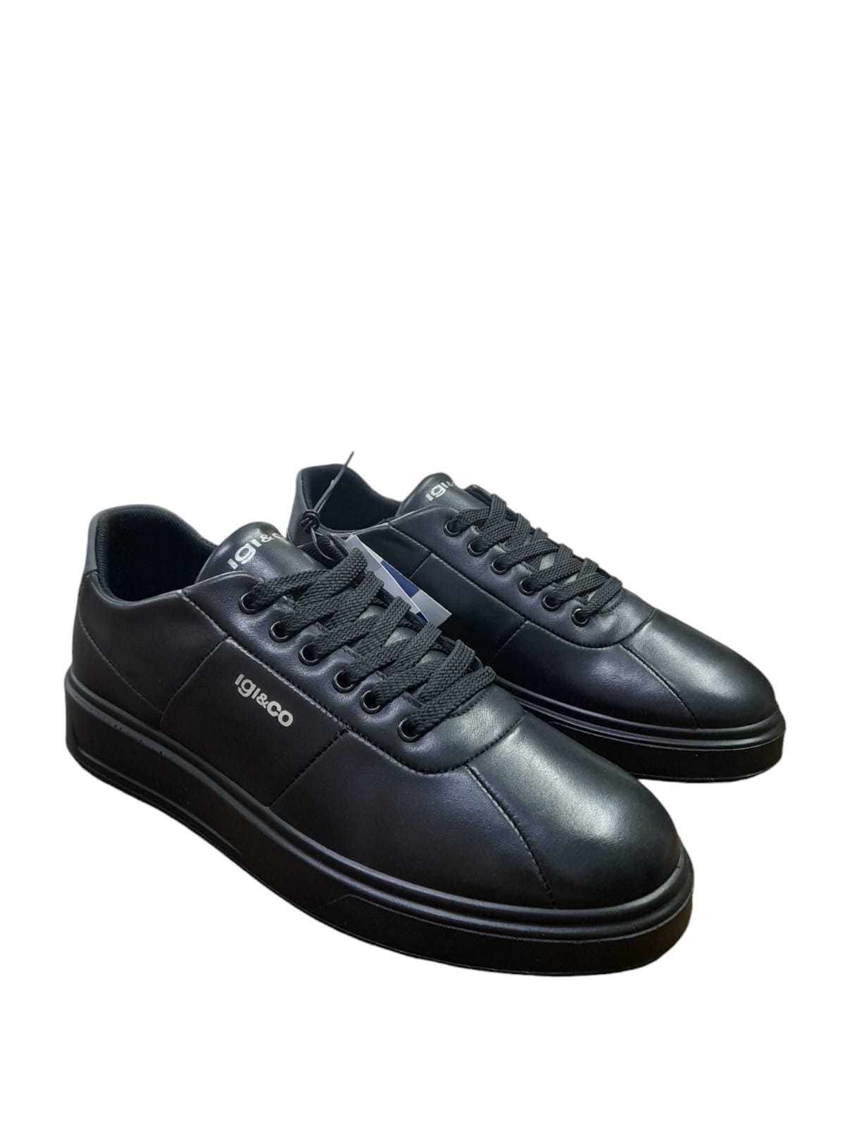 Sneakers IGI&CO scarpa sportiva uomo MADE IN ITALY in nappa/pelle soft nero