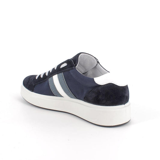 Sneakers IGI&CO scarpa sportiva uomo MADE IN ITALY in scamosciato e tessuto blu notte