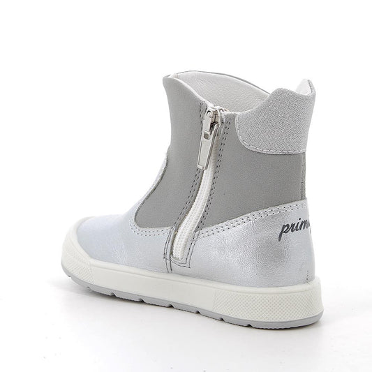 Tronchetto PRIMIGI stivaletto bambina Primi Passi in pelle Dubai perlato argento