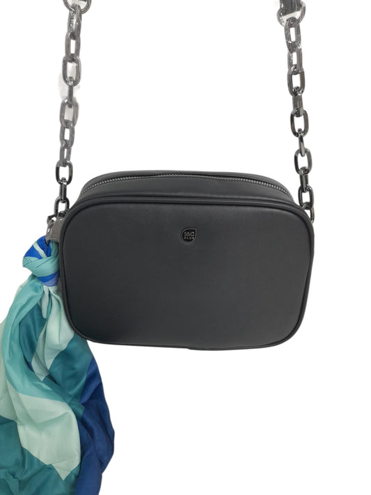 Borsa body-bag con tracolla IGI&CO in materiale pelle nero con foulard