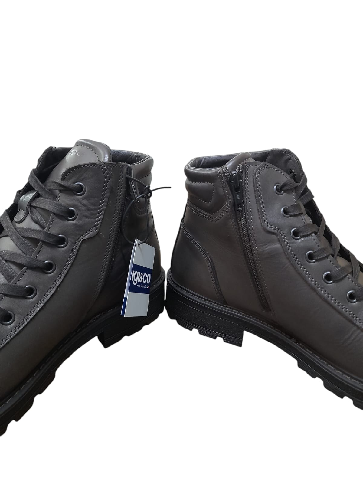 Anfibio IGI&CO scarpa a stivaletto uomo MADE IN ITALY pelle/vitello caffè spazzolato