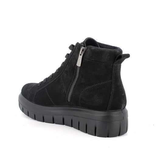 Tronchetto IGI&CO scarpa a stivaletto da donna MADE IN ITALY in camoscio nero