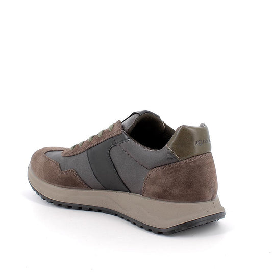 Sneakers IGI&CO scarpa sportiva/casual uomo MADE IN ITALY in camoscio castagno