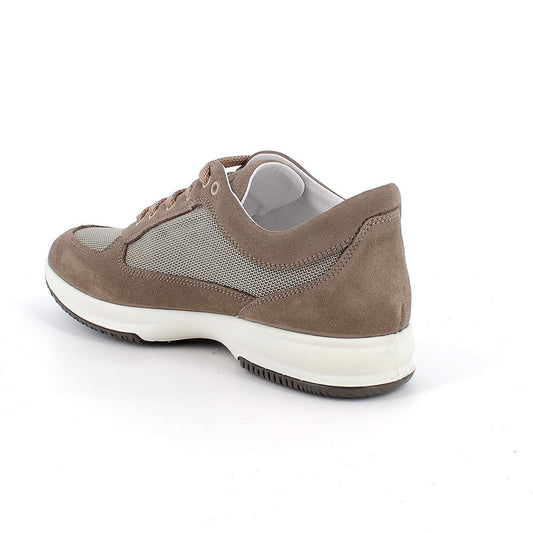 Scarpa IGI&CO Interactive uomo MADE IN ITALY in Camoscio e tessuto tortora